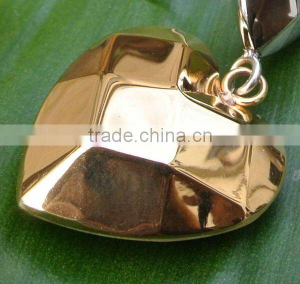 Wholesale 2013 new design heart-shaped tawny crystal earrings for women#e00010.