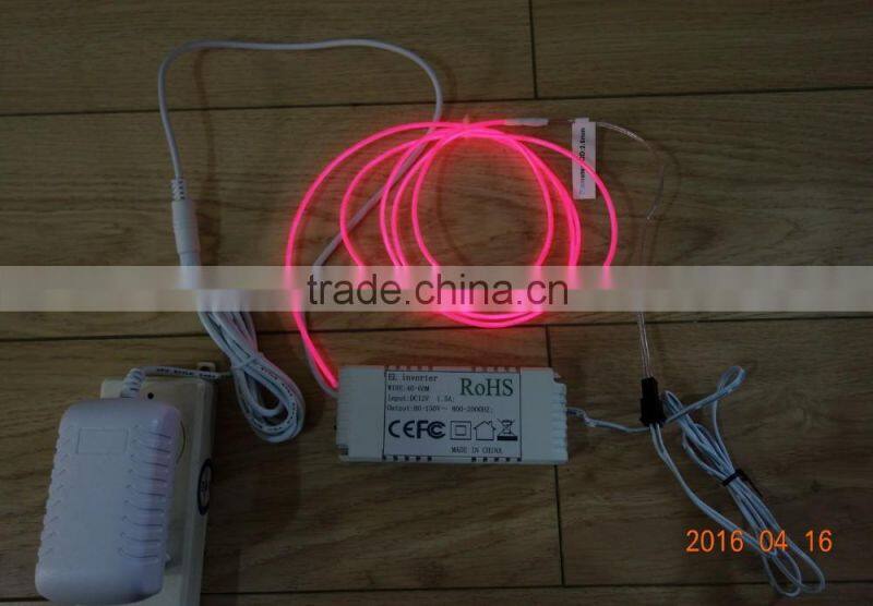 "Polar light 3"OD:2.6mm Red EL WIRE AC110V-240V 40M-60M EL WIRE INVERTER