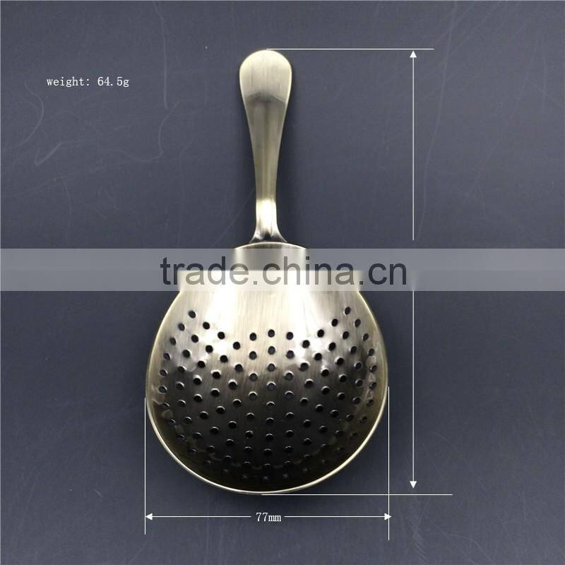 Bronze julep strainer stainless steel cocktail strainer