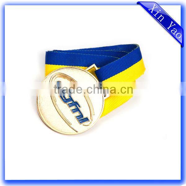 Hot sale cheap custom golden enamel medal