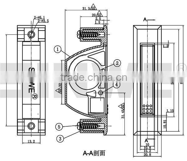 twist lock for case and cabinet