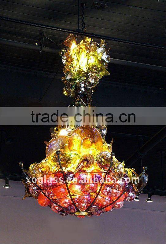 Art glass decor chandelier xo-2011619 glass art chandelier lighting
