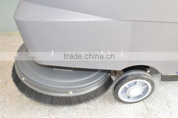 Fully automatic dual brush floor scrubber machine