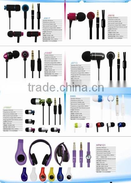 fashion earhook sport erphone with mirc handfree metal earbud