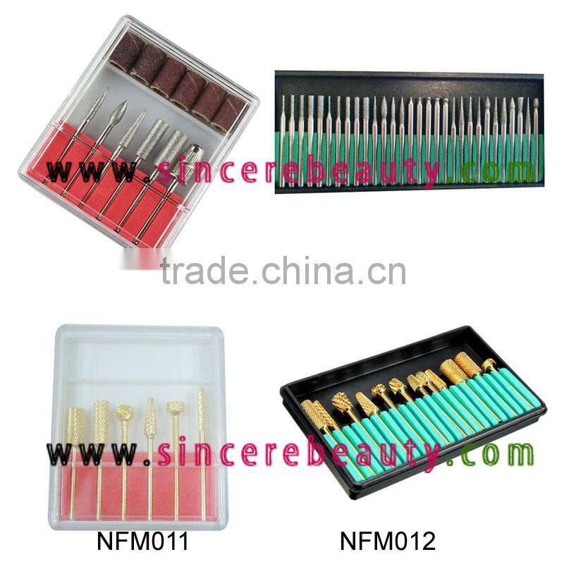 Electric Nail Drill Carbide Golden Burs Diamond Nail Drill Burs Diamonded Nail File