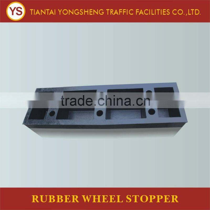 Black Rubber with Yellow Reflective Tape Car Wheel Stoppers