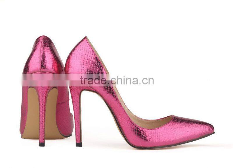 2015 New Brand Women Sexy Snake Grain Design Wedding Party Evening Shoes Ladies Pointed Toe High Heels Dress Shoes