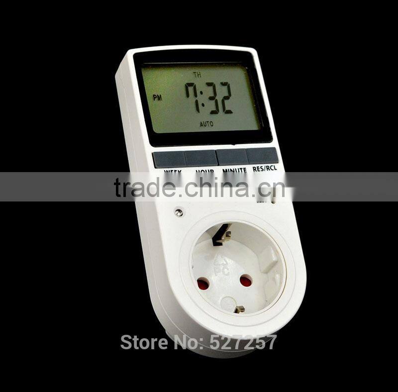 12/24 Hours Digital Plug-in Timer Programmable EU Plug Socket Switch