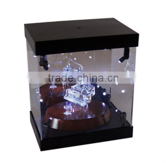 MB Display Box Acrylic Case LED Light House for Crystal Harp