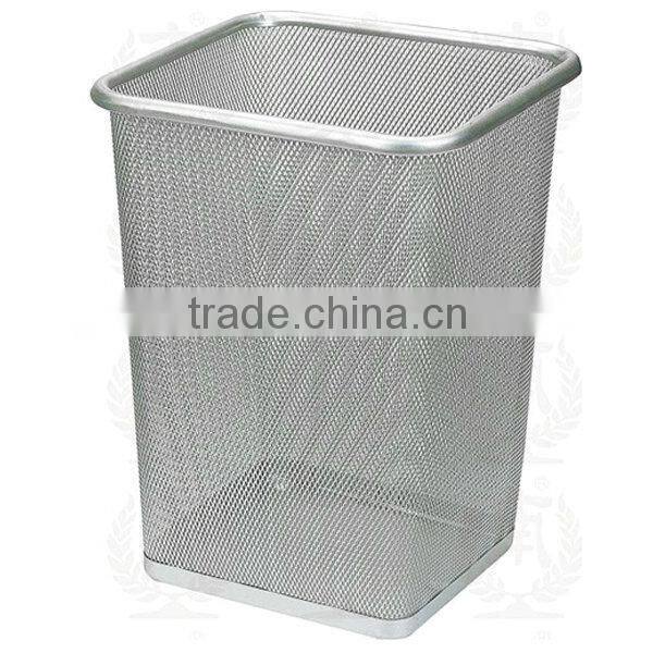 Wholesale bulk quantity indoor paper dust bins/stackable metal wire trash bin