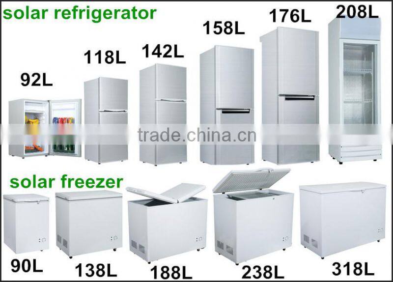 2014 NEW Model DC Power 12V 24V Solar Freezer with Strong Door Iron Lock