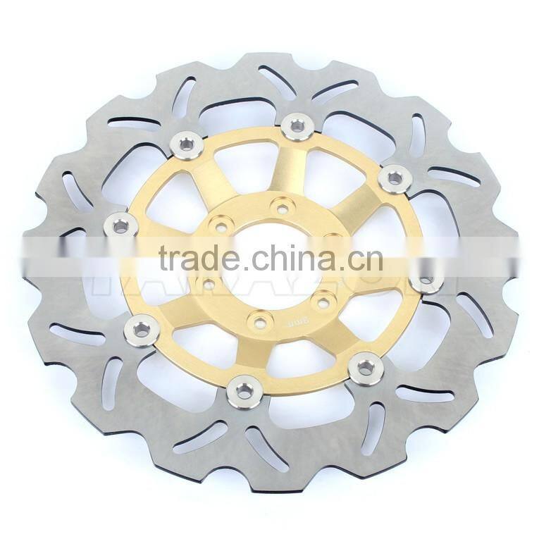 Street bike aluminum alloy motorcycle wave floating brake disc rotor