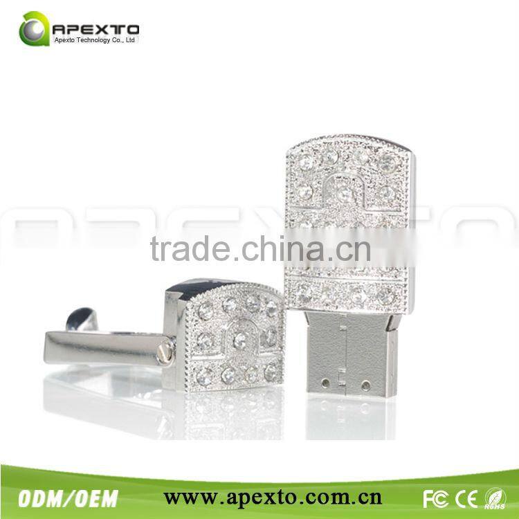 Silver jewerly usb with vanilla packing box for weding gift