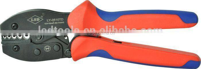 High quality Ratchet hand Crimping tool for non-insulated terminals,cable lug connector LY-0510TD.