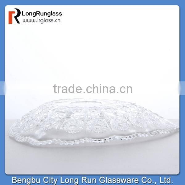 LongRun 2015 new design fancy embossed glass plate