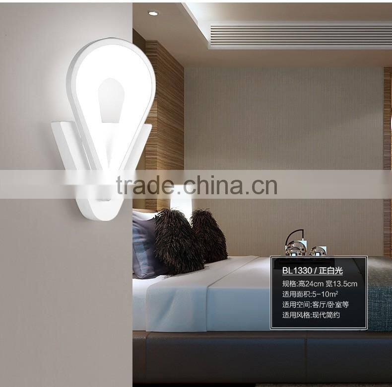 New Modern indoor 6W LED Reading Wall Lights High Quality Acrylic indoor led Wall Lamps