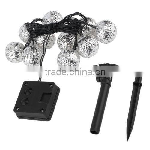 2016 new 10 LED Moroccan Solar Garden String Fairy Lights Lamp