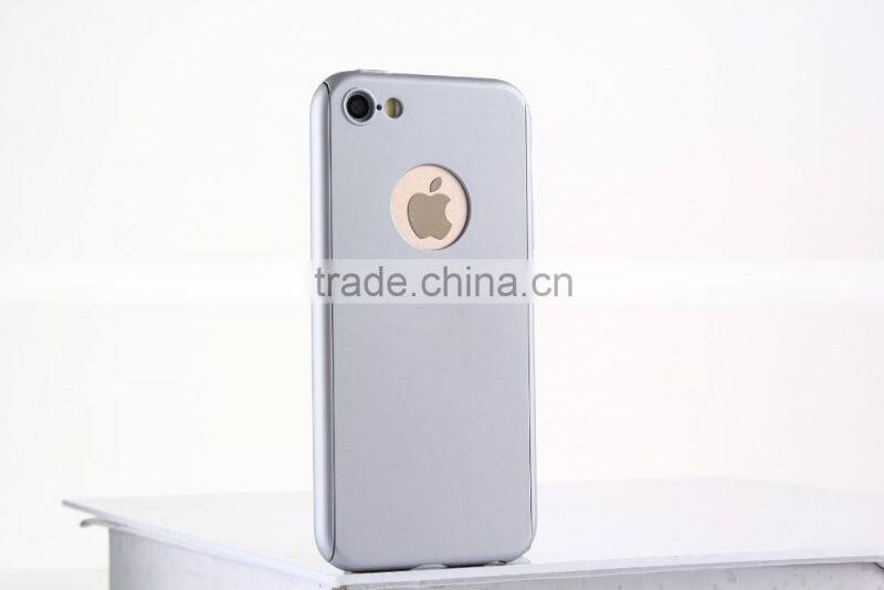 360 Degree Full Cover Plastic Hard Case for iPhone 7 7 Plus Shockproof Case with Tempered Glass