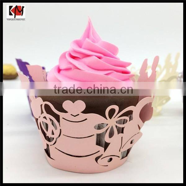Hot sale exquisite laser cut cupcake wrapper