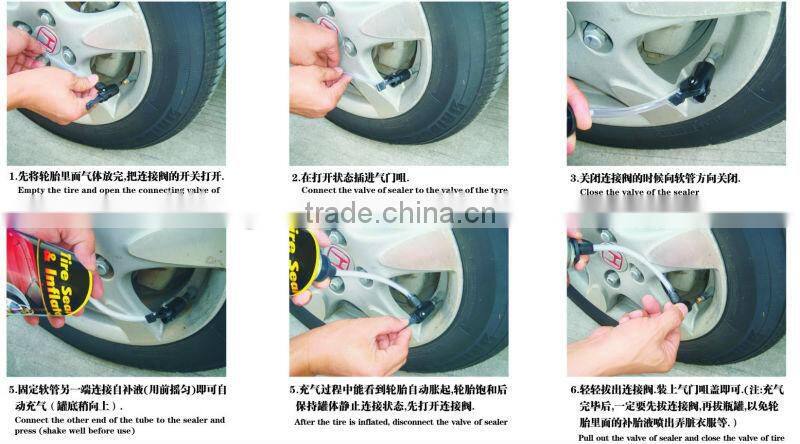 2016 CANTON FAIR Aeropak China Automatic Tyre Sealer Inflator 450/550/650ml for bike and car