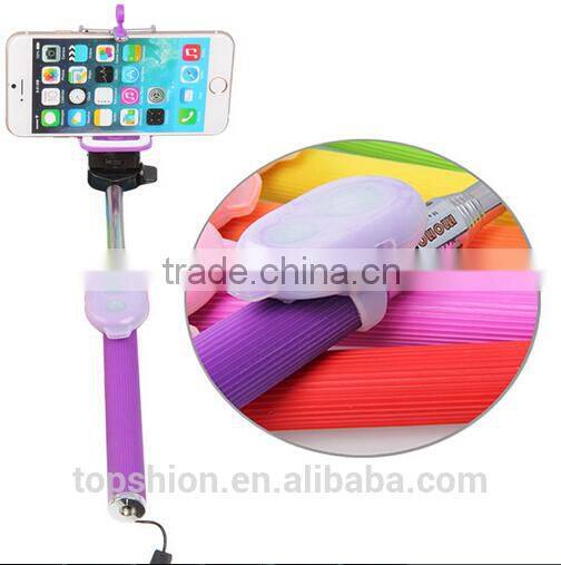 handheld monopad for iphone with mini bluetooth camera shutter