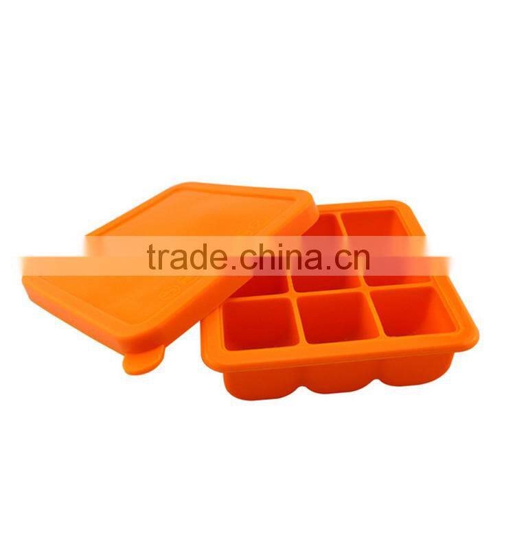 Wholesale Custom Personalized Silicone Ice Cream Cube Tray with Lid