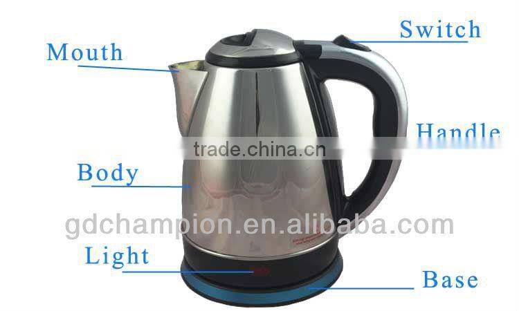 electric fast best stainless steel kettle kitchen home appliance 1.8L used stainless steel appliances