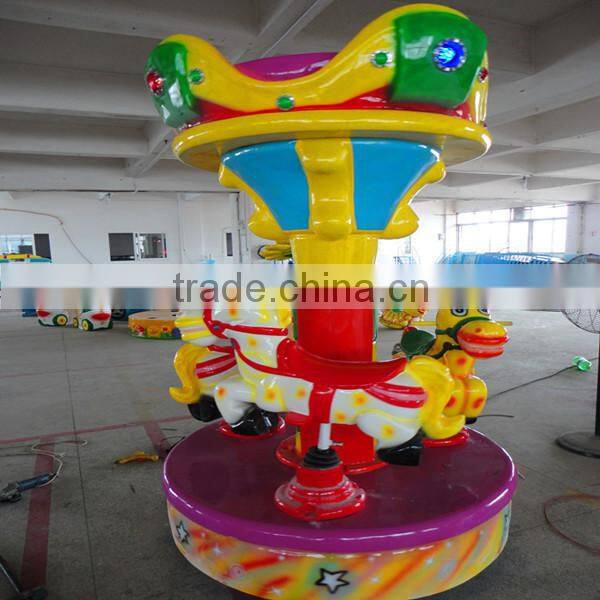 Swing rotating rides mini carousel horses amusement park carousel