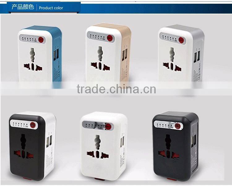 Worldwide Travel Adapter Two USB Ports Universal World Wide All-in-one Safety Travel Charger Wall Charger Adapter Plug