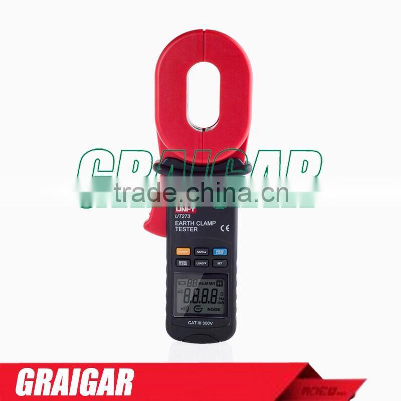 Digital Clamp Earth Ground Resistance Testers UNI-T UT273 0.01-1000ohm w/Auto Calibration & Resistance Limit Alarm Auto Range