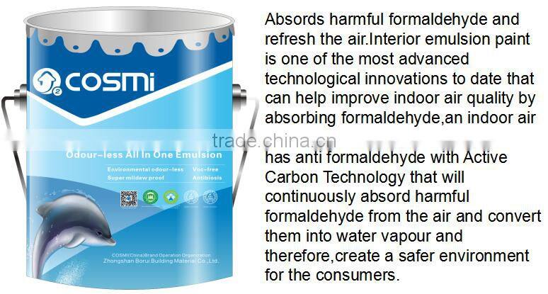 Odorless interior emulsion wall paint White latex wall coating