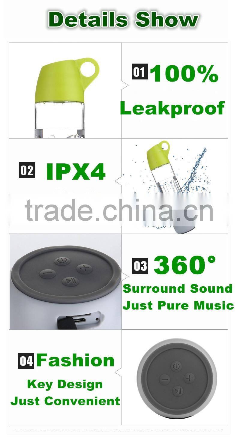 Fresh New Design Water Bottle Mini Bluetooth Speaker Portable Cups Compass Wireless Speaker Outdoor Sound Stereo Music Player
