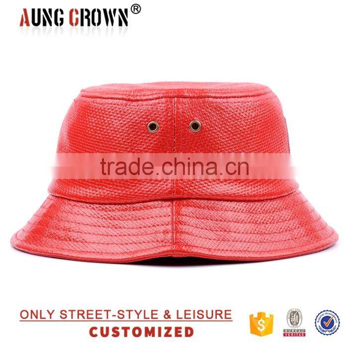 red hawaiian style ladies bucket cap