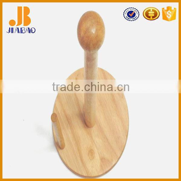 Wooden napkin holder with round bottom