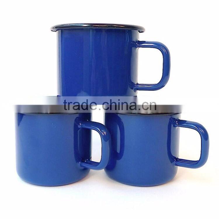 Europe Popular 350ml custom enamel cappuccino mug camping enamel mug stock wholesales