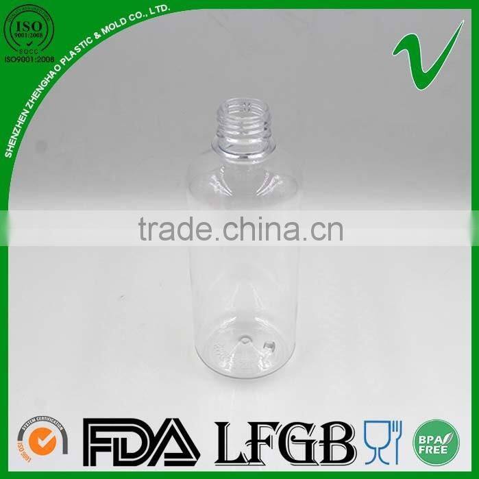 16oz PET boston round empty plastic beverage bottle with LOGO