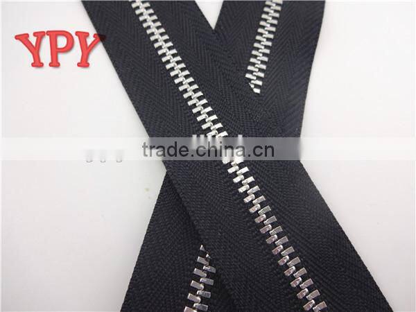 3# Silver Y Teeth Long Chain Metal Zipper with Factory Price