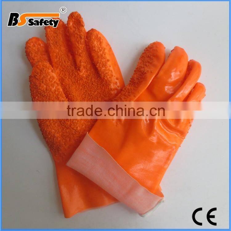 BSSAFETY China supplier 2015 wholesale heavy duty protective work gloves with rubber