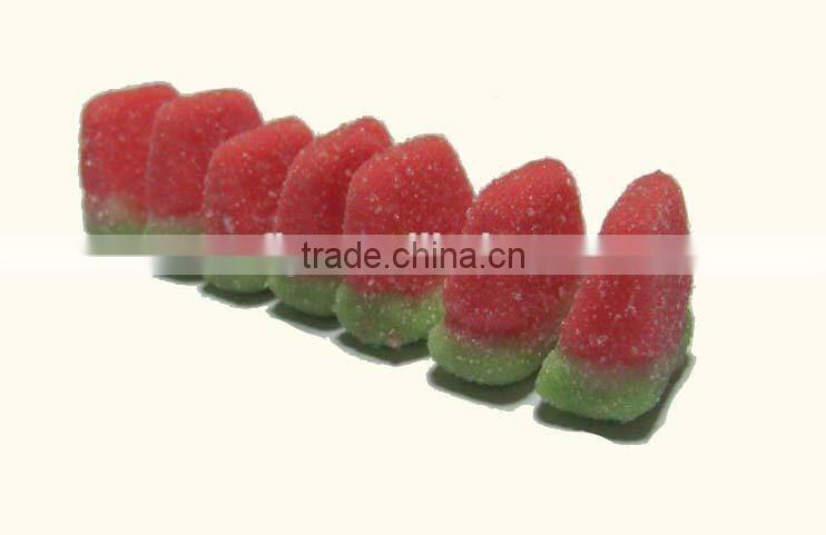 Watermelon slice shaped fruit gummy candy with vitamin C