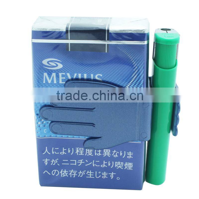Hand shape lighter holder lighter clip for cigarette pack