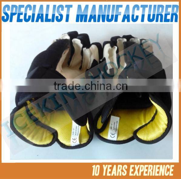 High durability Nylon protection hockey gloves/Color custom ice hockey gloves