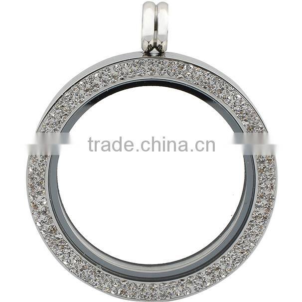 Stainless Steel Round Shape Floating Locket Charm