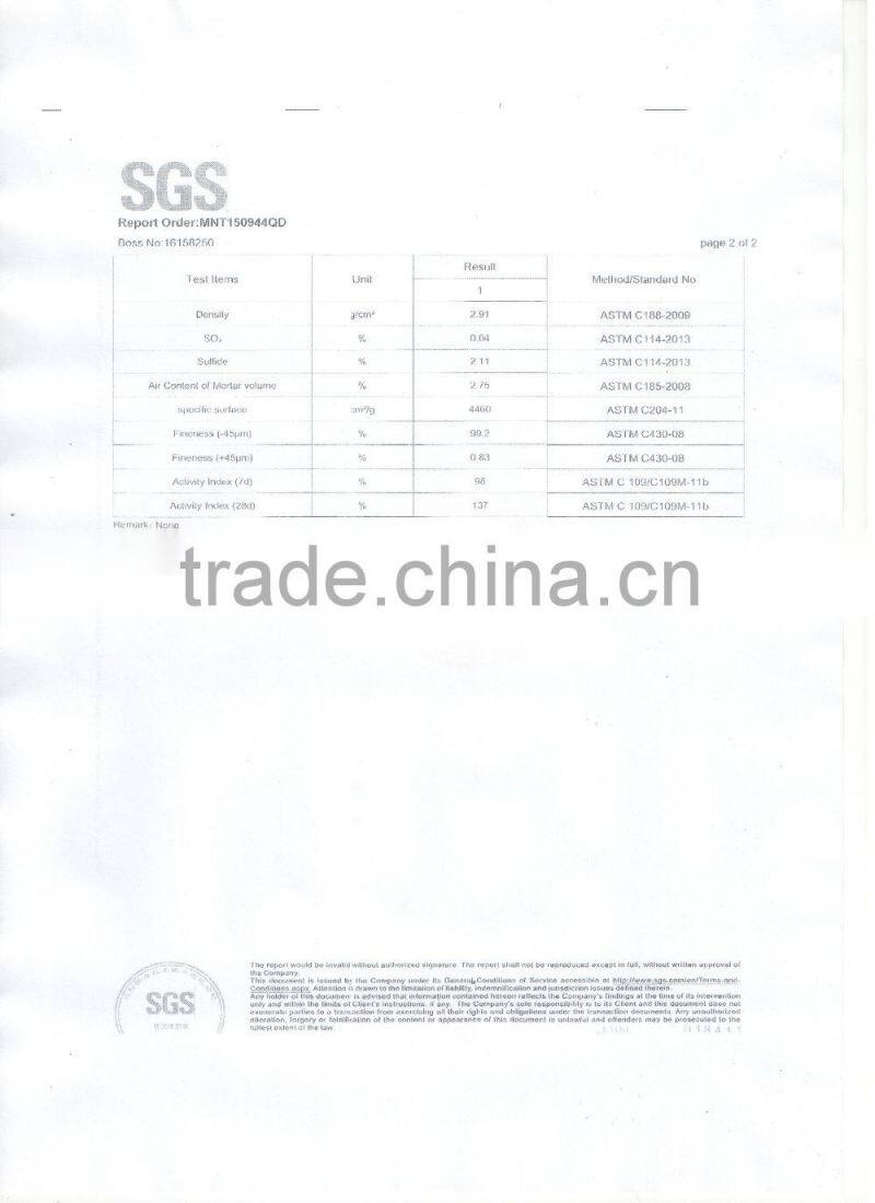 GRANULATED BLAST FURNACE SLAG POWDER IN CEMENT/GGBS/GGBFS