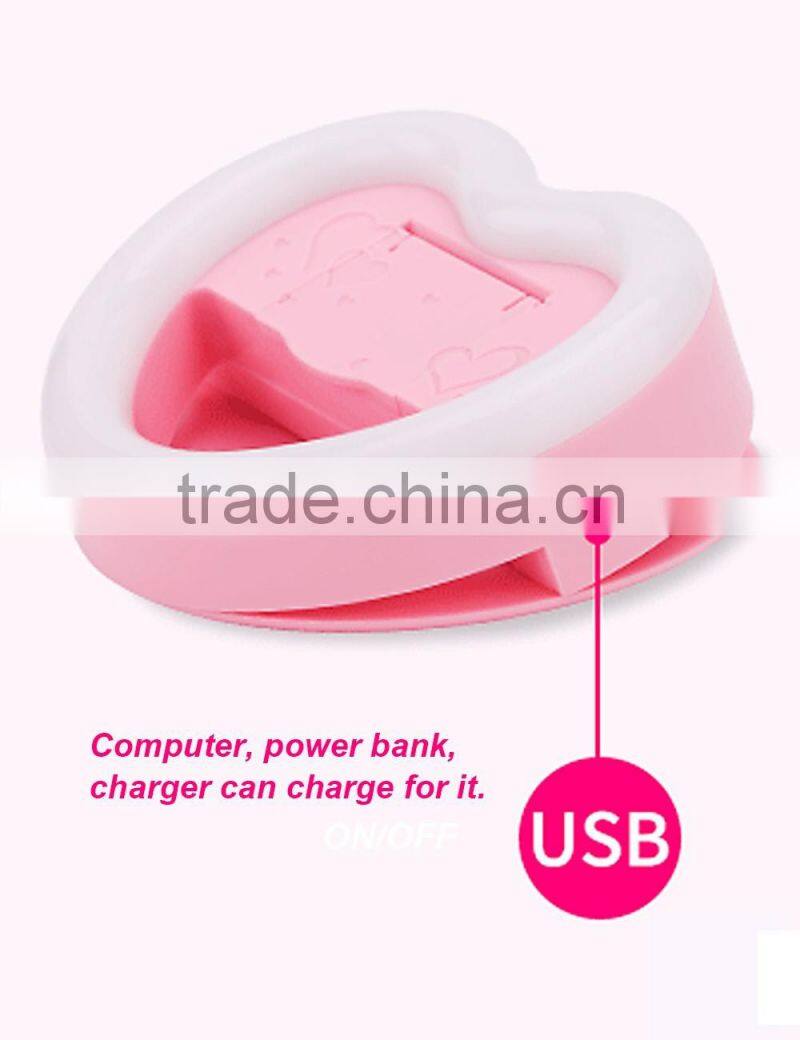 Selfie Ring Light LED Fill Light 3W Cellphone Photo Spot Light 23 LED Charging Portable Selfie Flashlight With Makeup Mirror