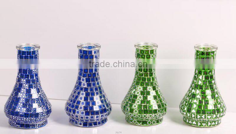 Glass jar Glass mosaic shishahookah glass vase