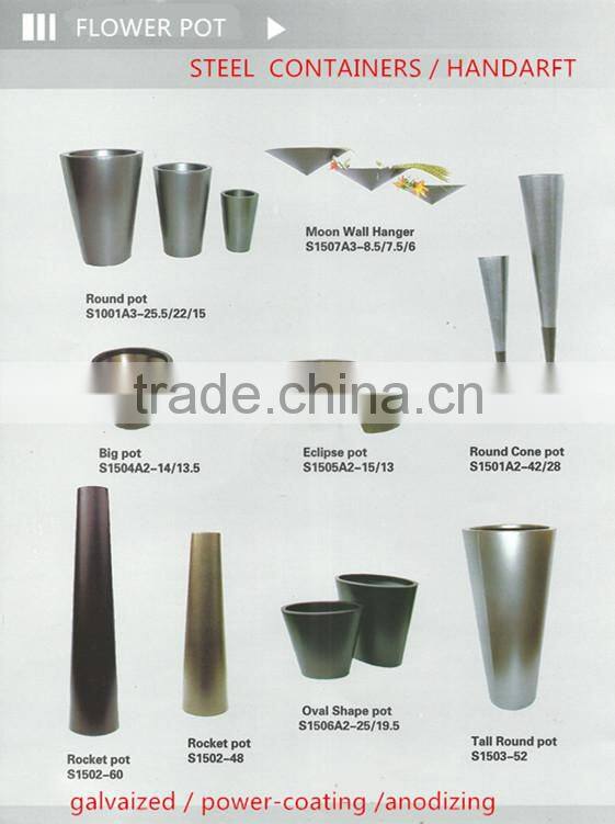 Triangle vase;steel containers handaraft;flower pot