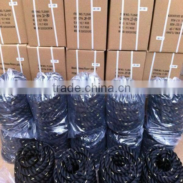 Black Polydacron Training Ropes/Battle Ropes