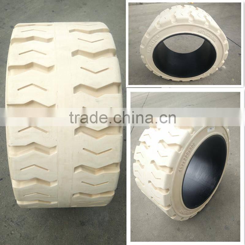 Non marking press-on solid traction style forklift tires 18x8x12 1/8 with discounted price for wholesale