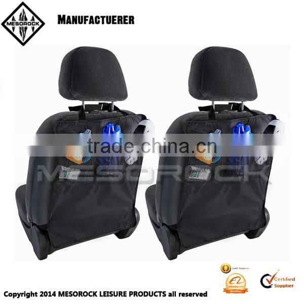 Kick Mats Back Seat Protector w/Storage Organizer Pocket- 2 Pack