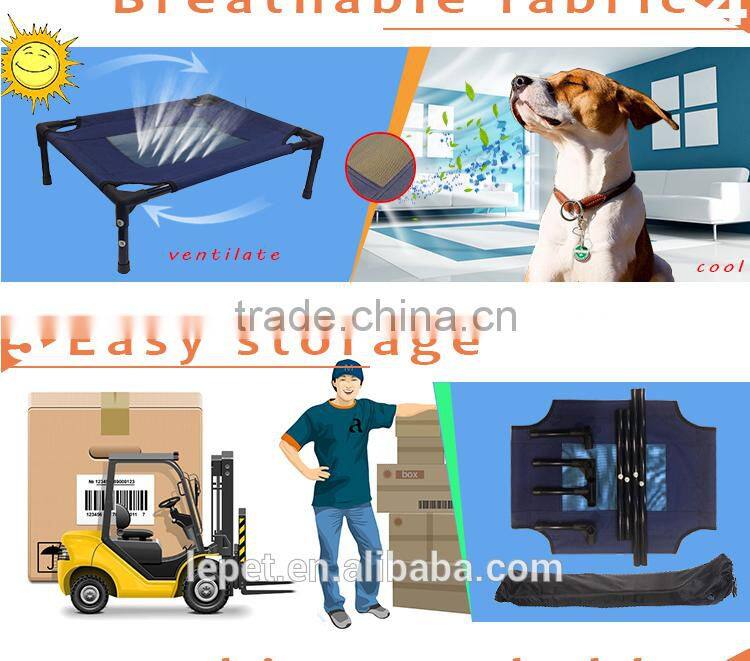 Solid Large Dog Raised Elevated Dog Camping Bed PVC Mesh Outdoor